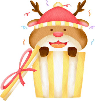 watercolor reindeer christmas png