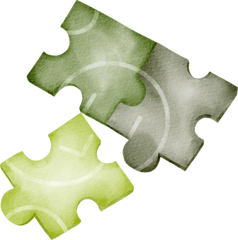 watercolor jigsaw toy png