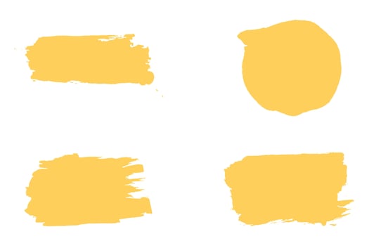 Colorful brush strokes, dirty brush effect, grungy brush stroke set vector