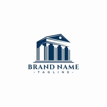 justice law building illustration logo vector