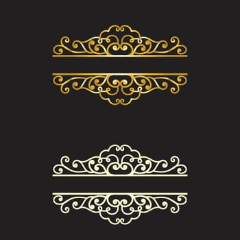 Vector vintage royal title border or text frame ornament elements, Luxury vintage Border for title border ornamental