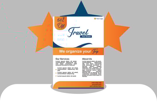 Flyer Design  Brochure template Corporate flyer design vector