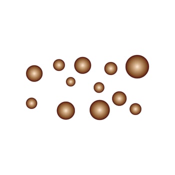 chocolate bubbles isolated on white background vector