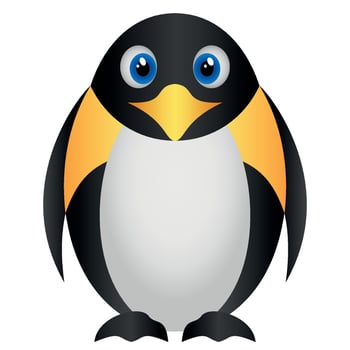 Cartoon small bellied antarctic penguin vector
