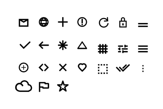 icon set in flat design illustration vector