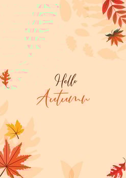 Colorful Autumn fall leaves floral background illustration vector