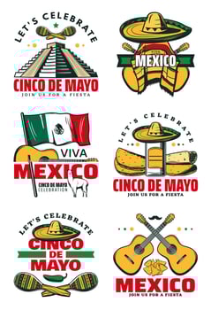 Mexican holiday symbol for Cinco de Mayo party vector