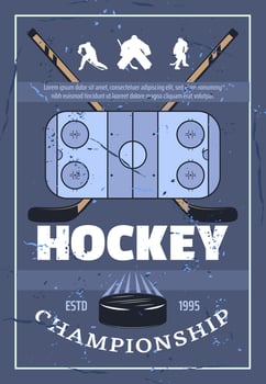 Ice hockey championship sport game vector
