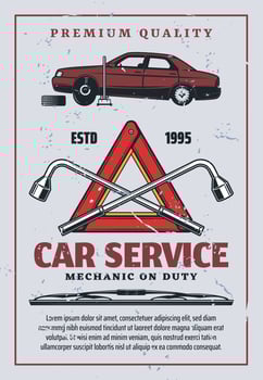 Car mechanic garage, auto service vector