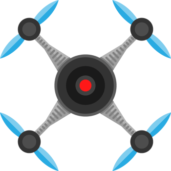 Drone Camera, Quadrocopter Flat Illustration png