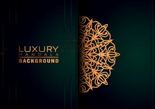 Luxury ornamental mandala background, arabesque style vector