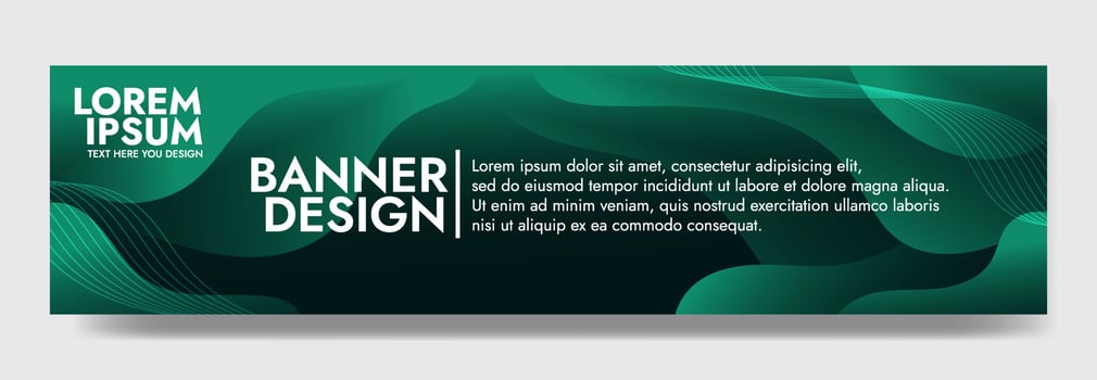 Abstract Green Fluid Wave Banner Template vector