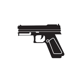 Gun Icon. Weapon Vector. Military Equipment Illustration Logo vector