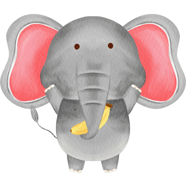 watercolor cute elephant png