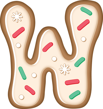 Cookie Alphabet W png