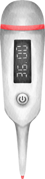 watercolor medical thermometer png