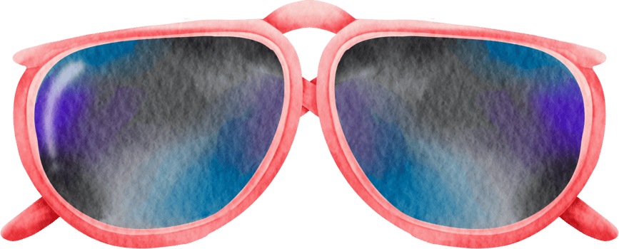 watercolor sunglasses cute clip art png