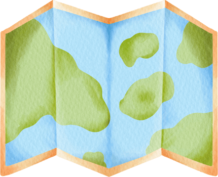 watercolor map cute clip art png