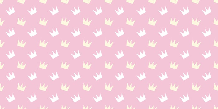 Crowns seamless repeat pattern background, princess vector. vector