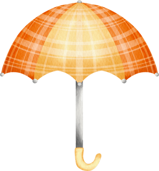 watercolor umbrella cute clip art png