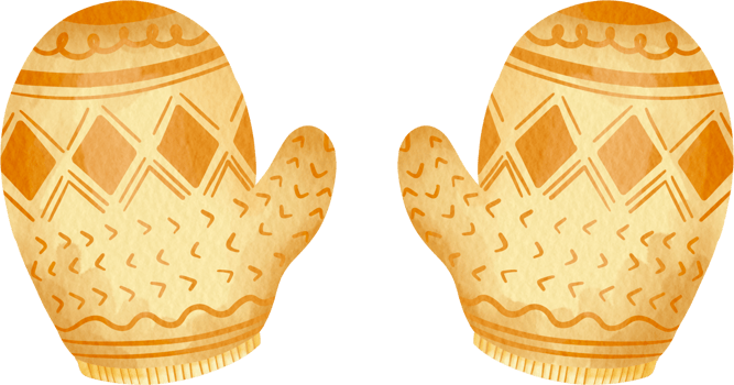 watercolor glove clip art cute png
