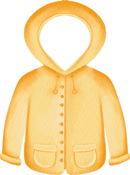 watercolor coat clip art cute png