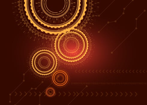 high tech digital technology network Abstract technology background, hi-tech communication concept, circuit board. vector