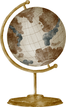 watercolor Earth Globe png