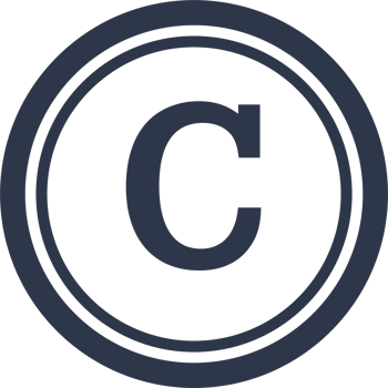 Copyright and registered trademark icon single png. Trademark right license and intellectual property sign. png