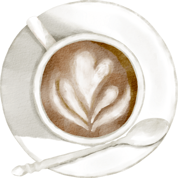 watercolor latte cup png