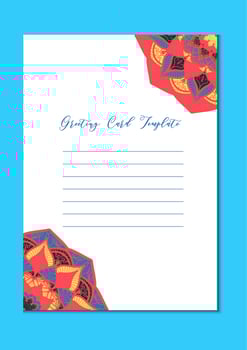 Mandala vintage template card vector