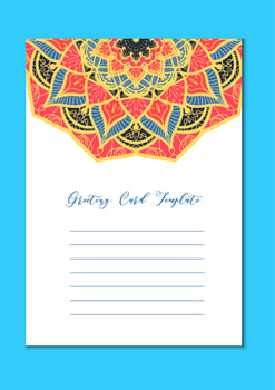 Mandala vintage template card vector