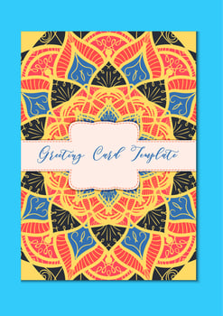 Mandala vintage template card vector