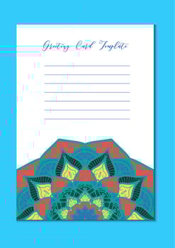 Mandala vintage template card vector