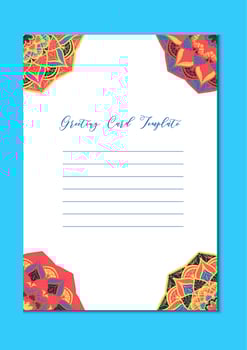 Mandala vintage template card vector