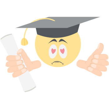 graduation head emoticon face expression collection png