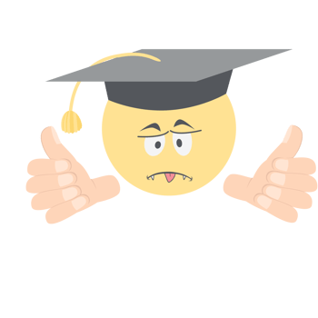 graduation head emoticon face expression two thumb collection png