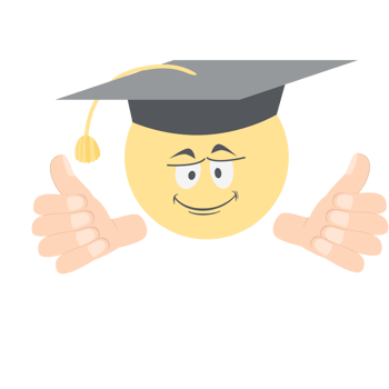 graduation head emoticon face expression two thumb collection png