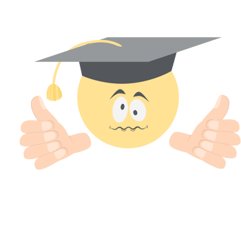 graduation head emoticon face expression two thumb collection png