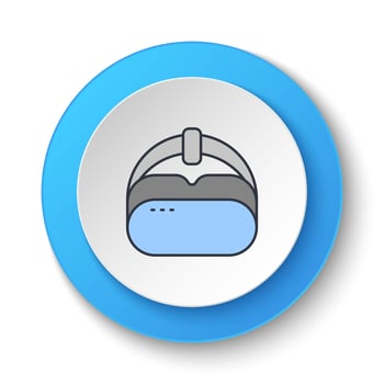 Round button for web icon. gps, smart, location. Button banner round, badge interface for application illustration on white background vector