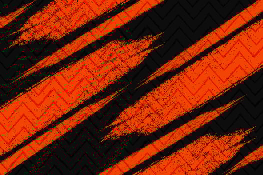 Abstract orange and black grunge texture background with zigzag style vector