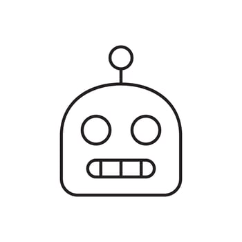 Robot icon - Vector. Artificial intelligence on white background vector