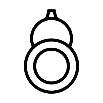 Calabash outline illustration vector and logo Icon new year icon perfect.