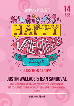 St Vatentines Day poster with lettering vector