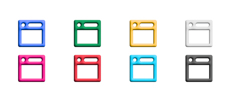 browser icon set, colored symbols graphic elements png
