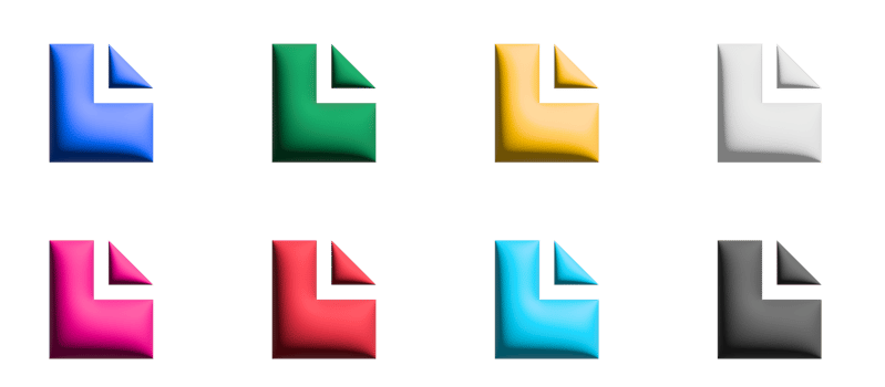 file icon set, colored symbols graphic elements png