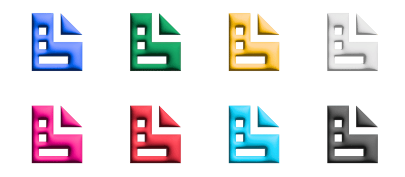 document icon set, colored symbols graphic elements png
