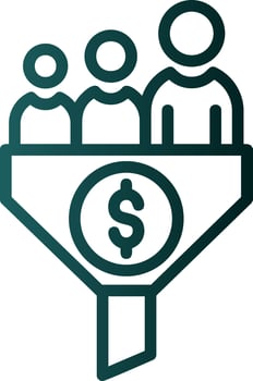 Sales Funnel Strategist Vector Icon Design