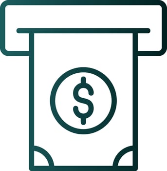 Cash Withdrawal Vector Icon Design