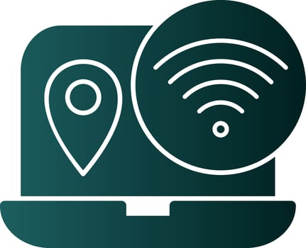 Digital Nomad Hub Vector Icon Design